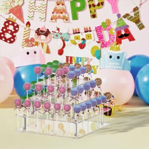 LUOBAO Acrylic Cake Pop Display Stand,Acrylic Lollipop Holder,3 Tier,for Displaying Sweets, Cake Pops, and Lollipops at Parties and Events