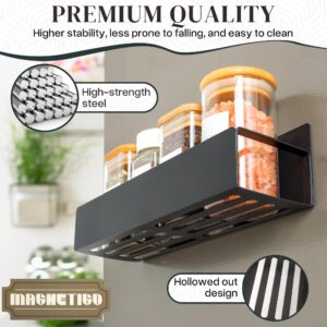 4 Pack Magnetic Spice Rack, Spice Rack Magnetic for Fridge, Magnet Spice Rack, Fridge Spice Rack Magnet, Magnetic Spice Rack for Refrigerator, Magnetic Shelf for Fridge, Magnetic Fridge Shelf