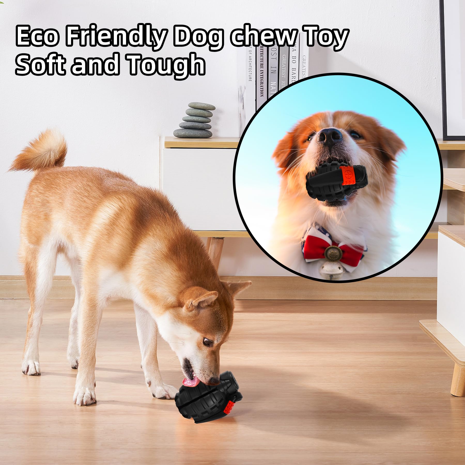 Dog Toys for Aggressive Chewers, Indestructible Dog Toys for Large Dogs, Dog Chew Toy, Dog Chew Toy for Aggressive Chewers, Durable Dog Toy for Large Dogs, Heavy Duty Dog Toy, Large Dog Toys (Black)