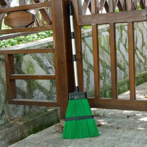 Xifando Courtyard Broom-Heavy Duty Broom Long Handle Outdoor Commercial Angle Broom for Courtyard Ourdoor Travel Camping