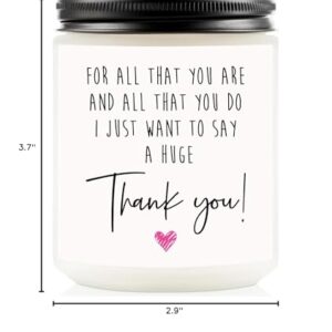 Thank You Gifts for Women Men, Appreciation Gifts for Coworkers, Employee, Teacher, Nurse, Handmade Lavender Natural Soy Wax Candle Gifts for Friends Mom (7oz)