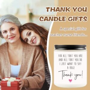 Thank You Gifts for Women Men, Appreciation Gifts for Coworkers, Employee, Teacher, Nurse, Handmade Lavender Natural Soy Wax Candle Gifts for Friends Mom (7oz)