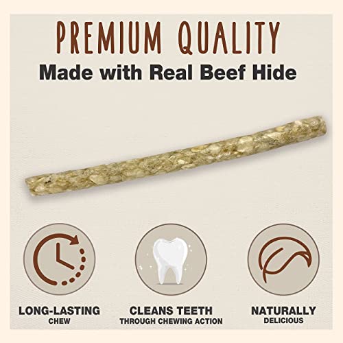 moofin Cadet Premium Grade Beef Hide 5" Munchy Sticks,1.98 Lb, Long-Lasting Dog Chews for Teeth Cleaning, 100-Count, Bundle with Pet Training Stainless Steel Clicker Whistle [Pack of 3]