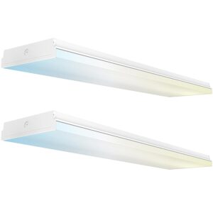 sunco led 11 inch prisma wraparound light for indoor commercial industrial warehouse garage utility workshop, 72w 8500 lumens, selectable cct 4000k/5000k/6000k, non-dimmable, ac120-277v 2 pack