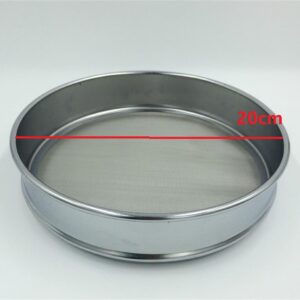 Integrated Lab Test Sieve Diameter 20cm Stainless Metal Wire Mesh Filter Strainer Various Mesh Count (mesh Count 12)