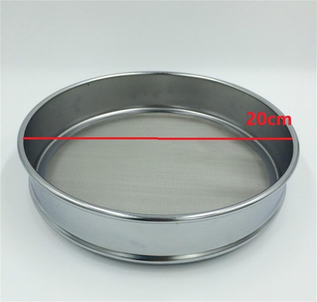 Integrated Lab Test Sieve Diameter 20cm Stainless Metal Wire Mesh Filter Strainer Various Mesh Count (mesh Count 12)