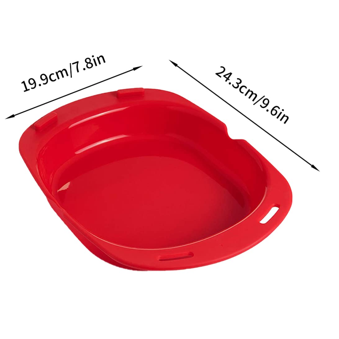 Microwave Accessories,Omelet Maker Microwave Omelette Egg Maker Silicone Omelette Tool Non Stick Roll Baking Pan Kitchenware Red