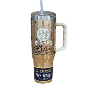 Buc-ee's Tumbler, 40 OZ (Leopard Print), 1 Count (Pack of 1)