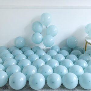 First Communion Dusty Blue Balloon Garland Arch Kit, Boys God Bless Confirmation Baptism Decoration, Mist Blue Gold White Balloons with Cross Dove Foil Balloon Birthday Party Christening