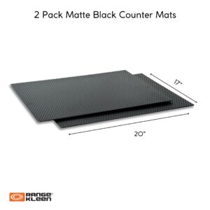 Metal, Heat Resistant, Non-Slip, Counter/Table Protector Mat, Extra Large - 17" x 20" - 2 Pack, Matte Black