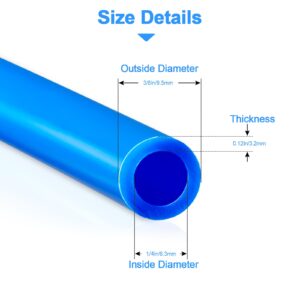 25FT 3/8 Inch O.D.RO Water Tubing,NSF Certified Water Line for RO(Reverse Osmosis) Water Purifier Filter System,BPA free Flexible Tubing(blue)