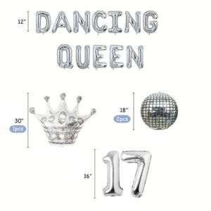 Dancing Queen Party Decorations 17 - Mamma Mia Party Decorations, Glitter Dancing Queen Banner Disco Ball Decoration for Mamma Mia Bachelorette Party Birthday Decorations Bridal Shower