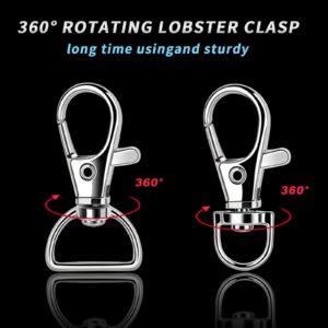 Teenitor 524PCS Keychain Making Kit, Key Chain Clips, Key Chain Rings, Lanyard Hooks Lobster Claw Clasps, Key Rings and Jump Rings for Key Chain Making Jewelry Lanyard Making, Keychain Kit