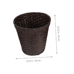 Simple Rattan Woven Basket Basket can Fish Tank Mermaid Camping Wooden Trash can Recycle bin Waste Paper Decorative Laundry Hamper Storage Barrel Flowers vase