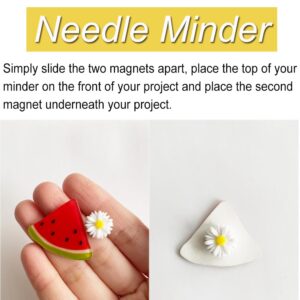 ZDDPDJ Lovely Gnome Magnetic Needle Case Sewing Storage Container and Fruit Needle Minder for Embroidery Cross Stitch Needlework Craft Accessories (Watermelon)