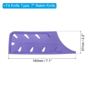 PATIKIL Plastic Safety Knife Cover Sleeves for 7" Nakiri Knives, 2 Pack Knives Edge Guard Blade Protector Universal Knife Sheath for Kitchen, Blue