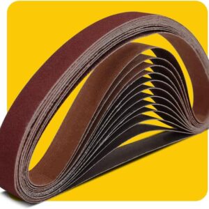 1x 42 Inch 80 Grit Sanding Belt | Premium Aluminum Oxide Sanding Belt | Premium Sander Sandpaper – 12 Pack