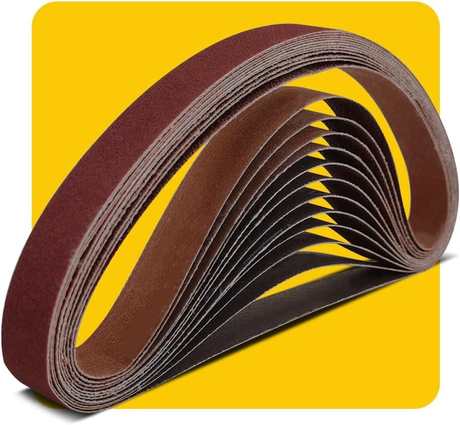 1x 42 Inch 80 Grit Sanding Belt | Premium Aluminum Oxide Sanding Belt | Premium Sander Sandpaper – 12 Pack