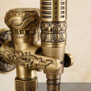 XKHLQLPEF Antique Bronze Toilet Handheld Bidet Spray Kit Brass Hand Held Toilet Bidet Sprayer Head with Hose and Bracket Holder, for Personal Hygiene