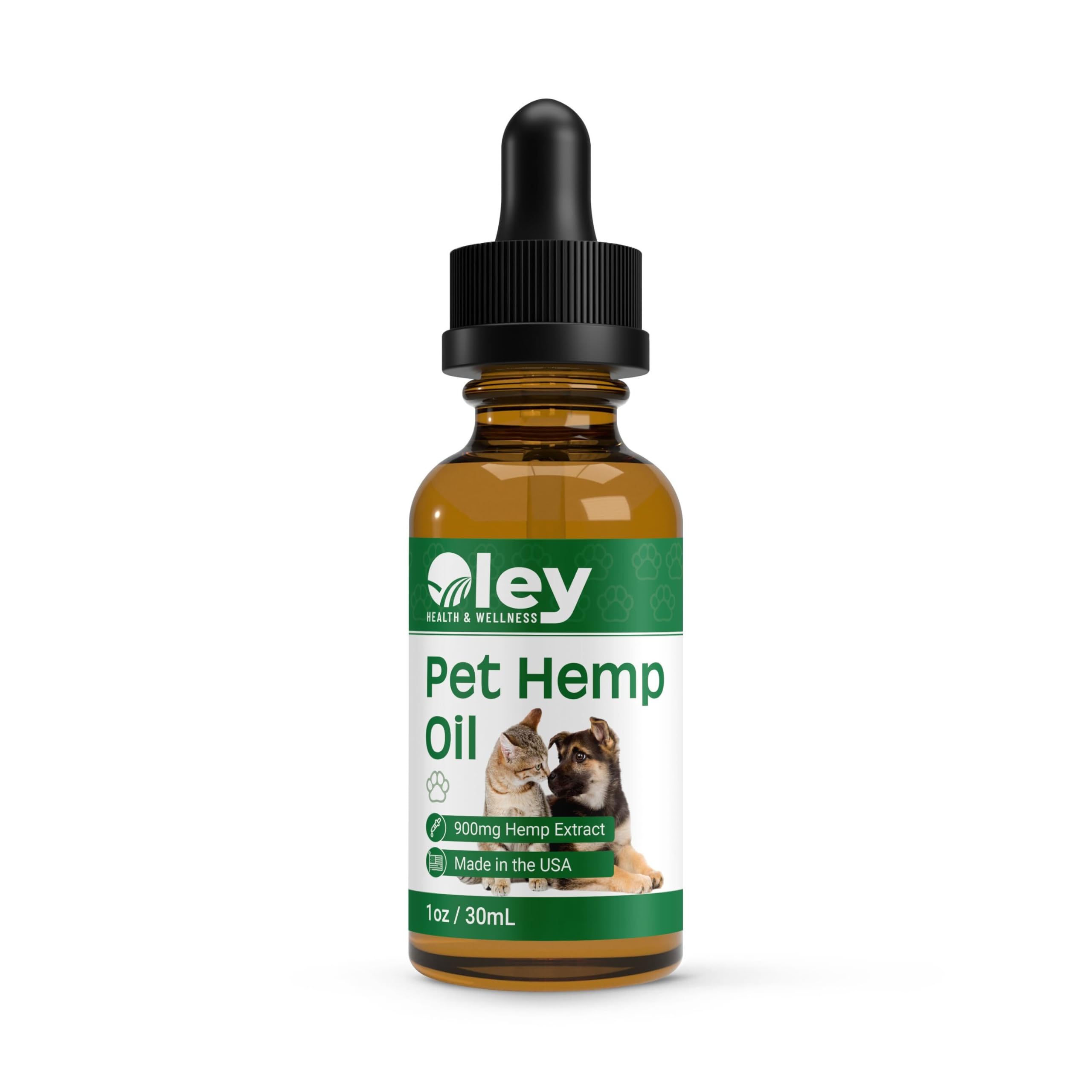 Pet Calming Oil - 900mg Hemp, MCT Oil - Natural Remedy for Anxiety, Joint Pain, Stress, Seizures, & Sleep Issues - Ideal for Dogs & Cats, Dog Joint Pain Relief, & Separation Anxiety Relief - 1oz