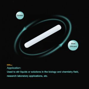 MECCANIXITY Magnetic Stirrer Mixer Stir Bar Rod 50mm/2" Cylinder Shape PTFE Coating Magnet White for Laboratory 8Pcs