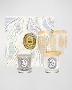 diptyque ambre & feu de bois scented candle carousel set limited edition