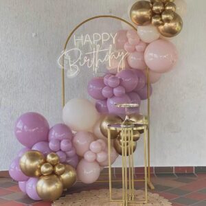 Purpple And pink Lavender Balloon Garland Kit Arch Dusty Light Pastel Voilet for Birthday Baby&Bridal Shower Wedding Engagement Bachelorette Anniversary Taro Paste Dusky