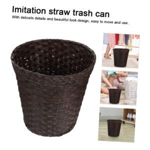 Simple Rattan Woven Basket Basket can Fish Tank Mermaid Camping Wooden Trash can Recycle bin Waste Paper Decorative Laundry Hamper Storage Barrel Flowers vase