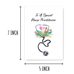 NSLDesigns To A Special Nurse Practitioner Card - Nurse Practitioner Card - Cute Gratitude Card - Nurse Practitioner Greeting Card