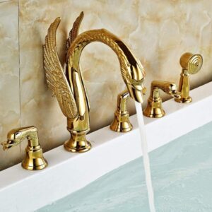 swan shape bathtub faucet widespread bathroom tub sink mixer tap handles bathroom faucet artistic mixer faucet,kitchen faucets