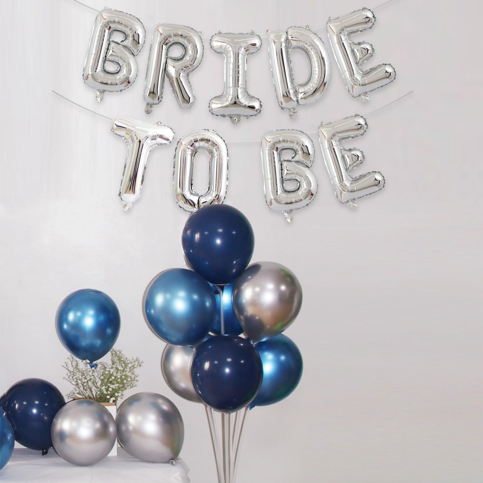 Silver Bride To Be Letter Balloons 16in Balloon Wedding Decorations Party Decor Silver Letter Balloons Bride to Be Party Supplies