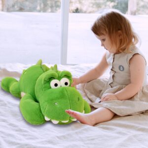 Kuxiber Dinosaur Stuffed Animal Plush Toy,Giant Dinosaurs Cute Soft Toys Doll, Big Dino Fluffy Plushy Fat Plushie Plush Pillow,Gifts for Kids Girl Boys (Green,19 inch)