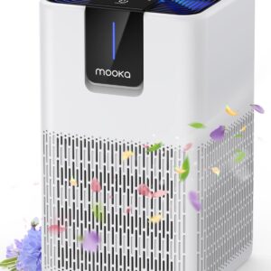 Air Purifiers for Home Large Room Up to 1250 Ft², MOOKA H13 HEPA Air Purifier for Pets Dust Odor Smoke, Aromatherapy Function, Air Cleaner with 15dB Quiet Sleep Mode for Bedroom Office Living Room