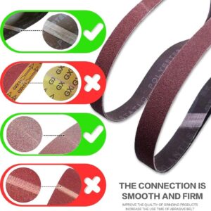 1x 42 Inch 80 Grit Sanding Belt | Premium Aluminum Oxide Sanding Belt | Premium Sander Sandpaper – 12 Pack