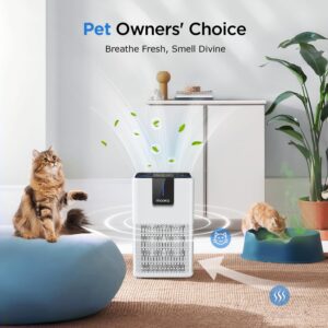 Air Purifiers for Home Large Room Up to 1250 Ft², MOOKA H13 HEPA Air Purifier for Pets Dust Odor Smoke, Aromatherapy Function, Air Cleaner with 15dB Quiet Sleep Mode for Bedroom Office Living Room