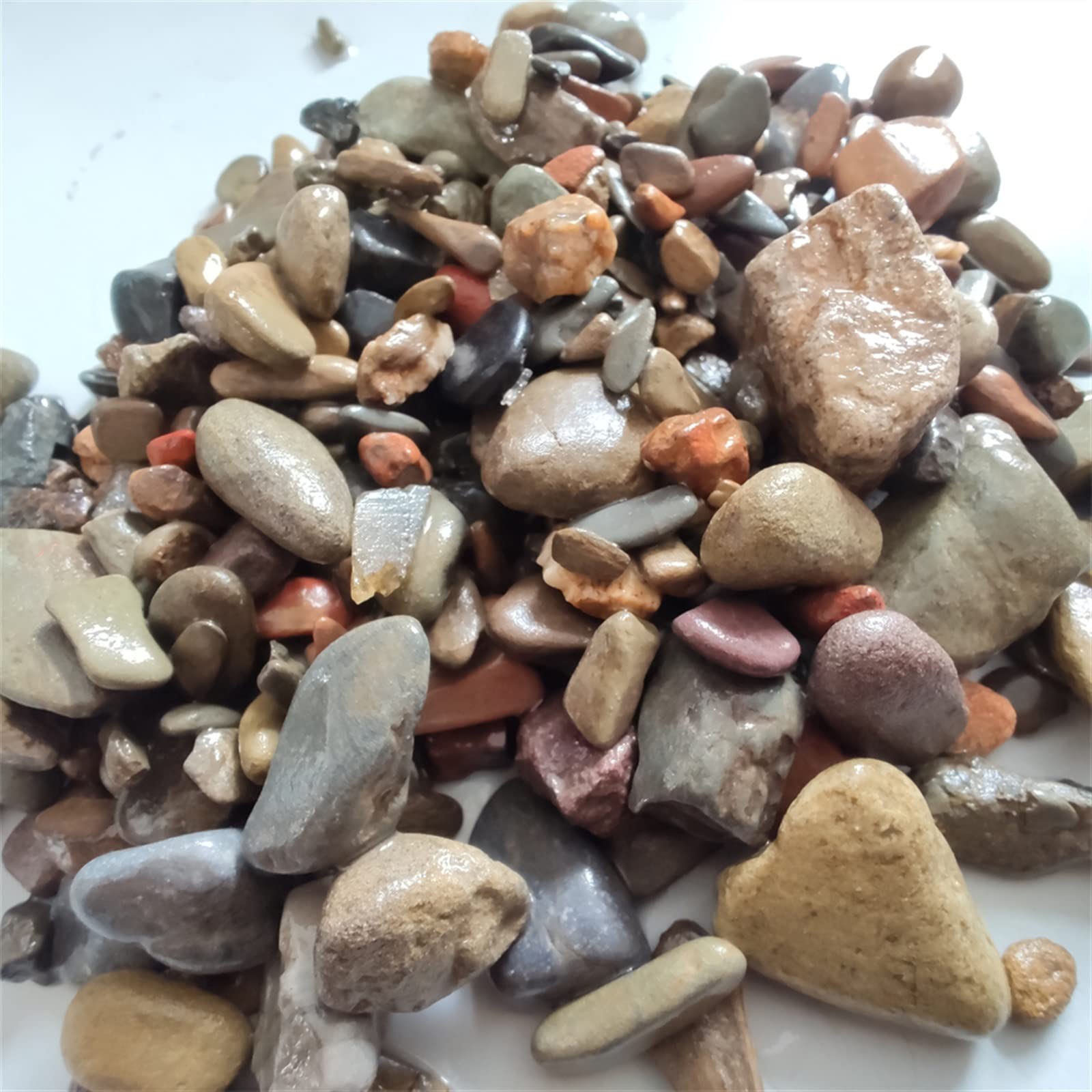 LABDIP Home Decoration 1000g Natural Stream Sand Aquarium Substrate Landscaping Decoration Small Stones Aquatic Pet Supplies Full of Texture