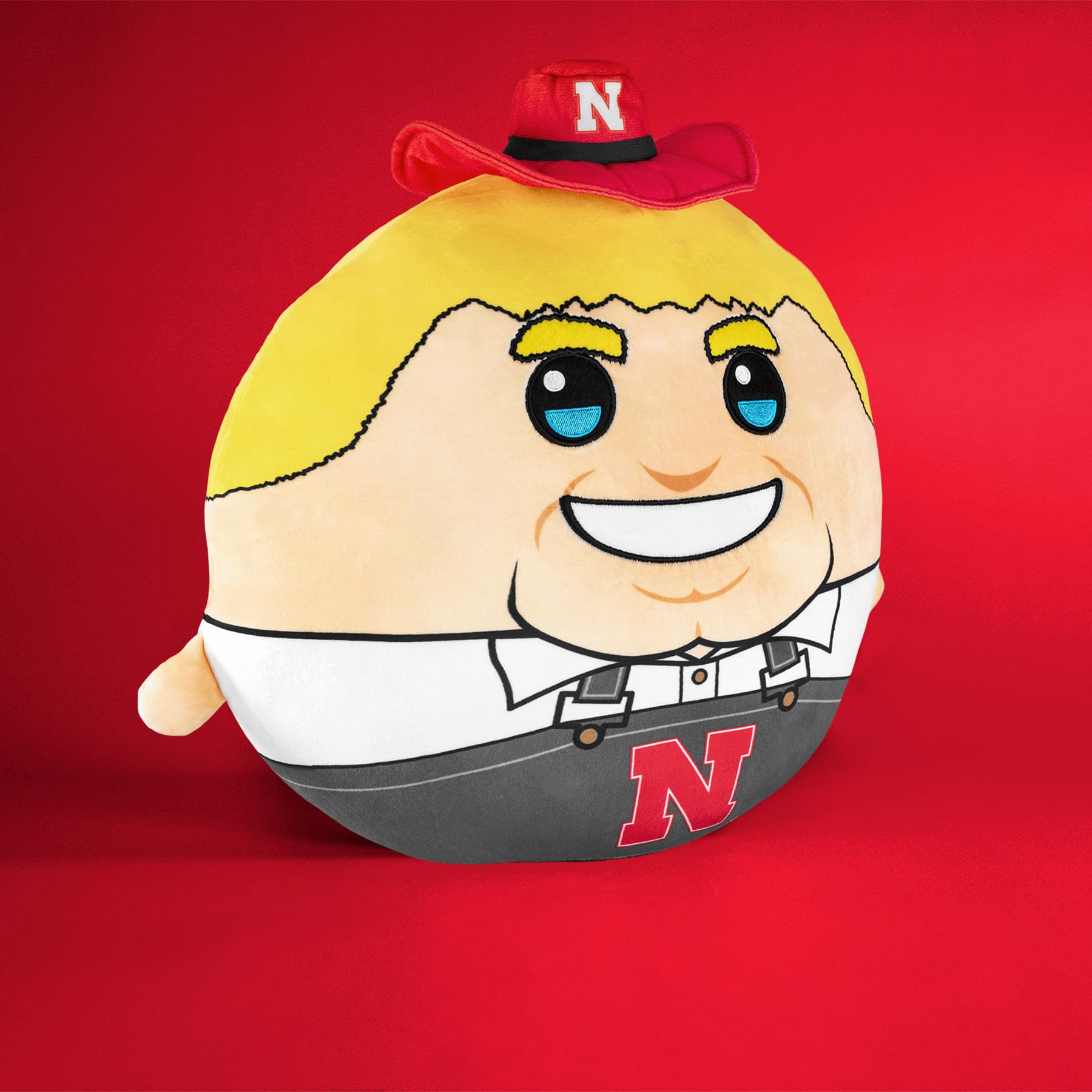 Bleacher Creatures Sleep Squad Nebraska Huskers Herbie 12" Mascot Kiri Cloud Pillow Plushie - Official Collegiate Plush