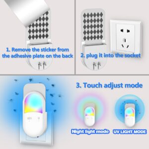 Fly Insect Trap,Indoor Plug-in Fly Traps for Flies, Fruit Flies, Moths, and Other Flying Insects,Moths Killer with Night Light (NO Devices +10Glue Cards)