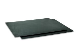 metal, heat resistant, non-slip, counter/table protector mat, extra large - 17" x 20" - 2 pack, matte black