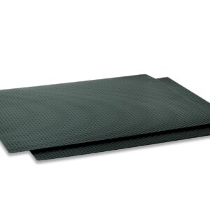 Metal, Heat Resistant, Non-Slip, Counter/Table Protector Mat, Extra Large - 17" x 20" - 2 Pack, Matte Black