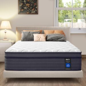 simarth king mattress 14 inch - memory foam hybrid mattress with motion isolation and pressure relief, strong edge support, pocket spring king size mattress in a box, medium firm