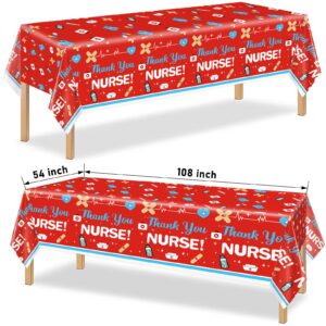 Yavxzvbw 3Pcs We Appreciate You Decorations Nurses Week Tablecloths Thank You Nurses Tablecloths for Nurse Appreciation Week Nurse Week Decorations Nurse Graduation Party Supplies