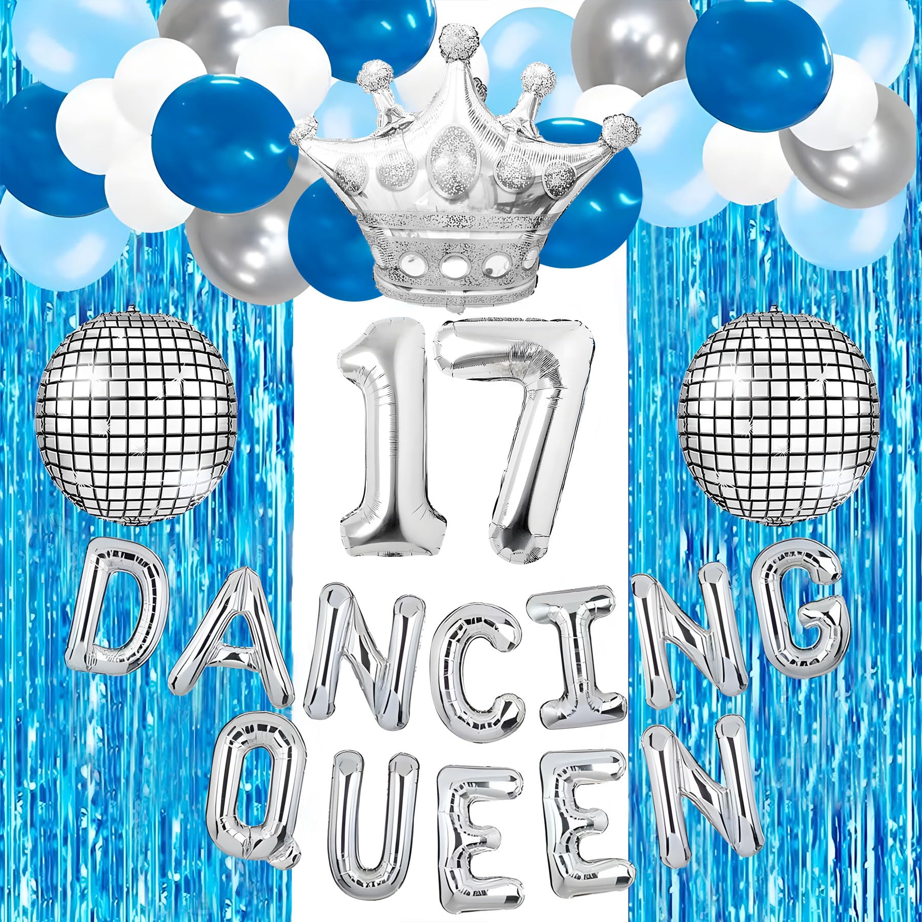 Dancing Queen Party Decorations 17 - Mamma Mia Party Decorations, Glitter Dancing Queen Banner Disco Ball Decoration for Mamma Mia Bachelorette Party Birthday Decorations Bridal Shower