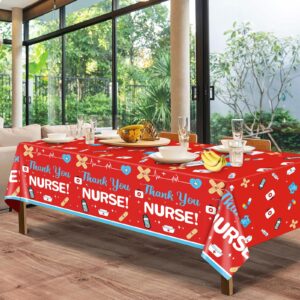 Yavxzvbw 3Pcs We Appreciate You Decorations Nurses Week Tablecloths Thank You Nurses Tablecloths for Nurse Appreciation Week Nurse Week Decorations Nurse Graduation Party Supplies