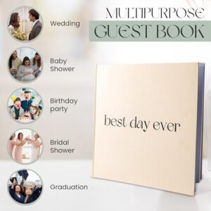 Wedding Guest Book - Polaroid Guest Book for Wedding Reception. A Hardcover Blank Guest Book for Signing. Gift Ready as a Baby Shower Guest Book or Graduation Guest Book with Styled Gift Box & Card.