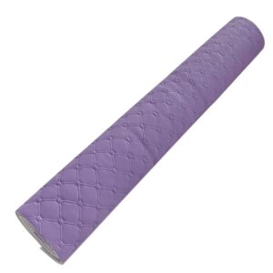 HYANG Diamond Embossing Purple PU Faux Leather Sheets Roll 12"X 53" Faux Leather Roll Perfect for Crafts Handbags Wallets Jewelry Earrings Bows Making