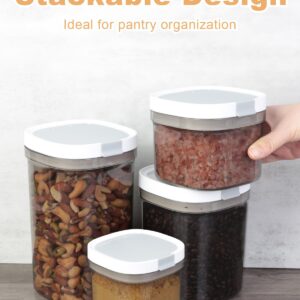 LANGMINGDE Airtight Food Storage Containers with Lid, 0.7QT/800ML BPA Free Plastic Kitchen Canister for Ground Coffee, Spices, Herbs, Candy, Snacks