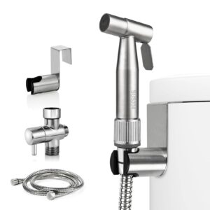 blissland bidet sprayer for toilet with adjustable water pressure, handheld bidet sprayer kit, bidet sprayer set- stainless steel