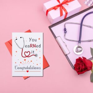 Cute Nurse Graduation Card Gifts, Nurse Graduation Gift for Women Nurse, Funny RN Graduation Greeting Card You Earned It Congratulations Card Gift for New Nurse Nurses Week for Nurses Appreciation Gift