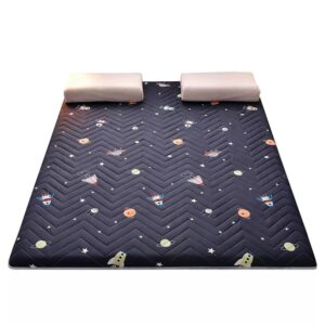 japanese floor mattress roll up mattress single non-slip tatami mat sleeping pad foldable futon mattress portable quilted mattress pad guest bed pillow bed couch ( color : blue , size : 90cm*200cm )